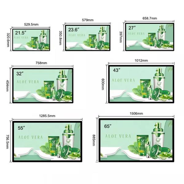 43 Inch Wall Mounted Digital Signage Menu Board LCD Display Advertising Screen