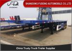 Air Suspension 40 / 45 Feet Long Flatbed Container Trailer With 12 Units Twist