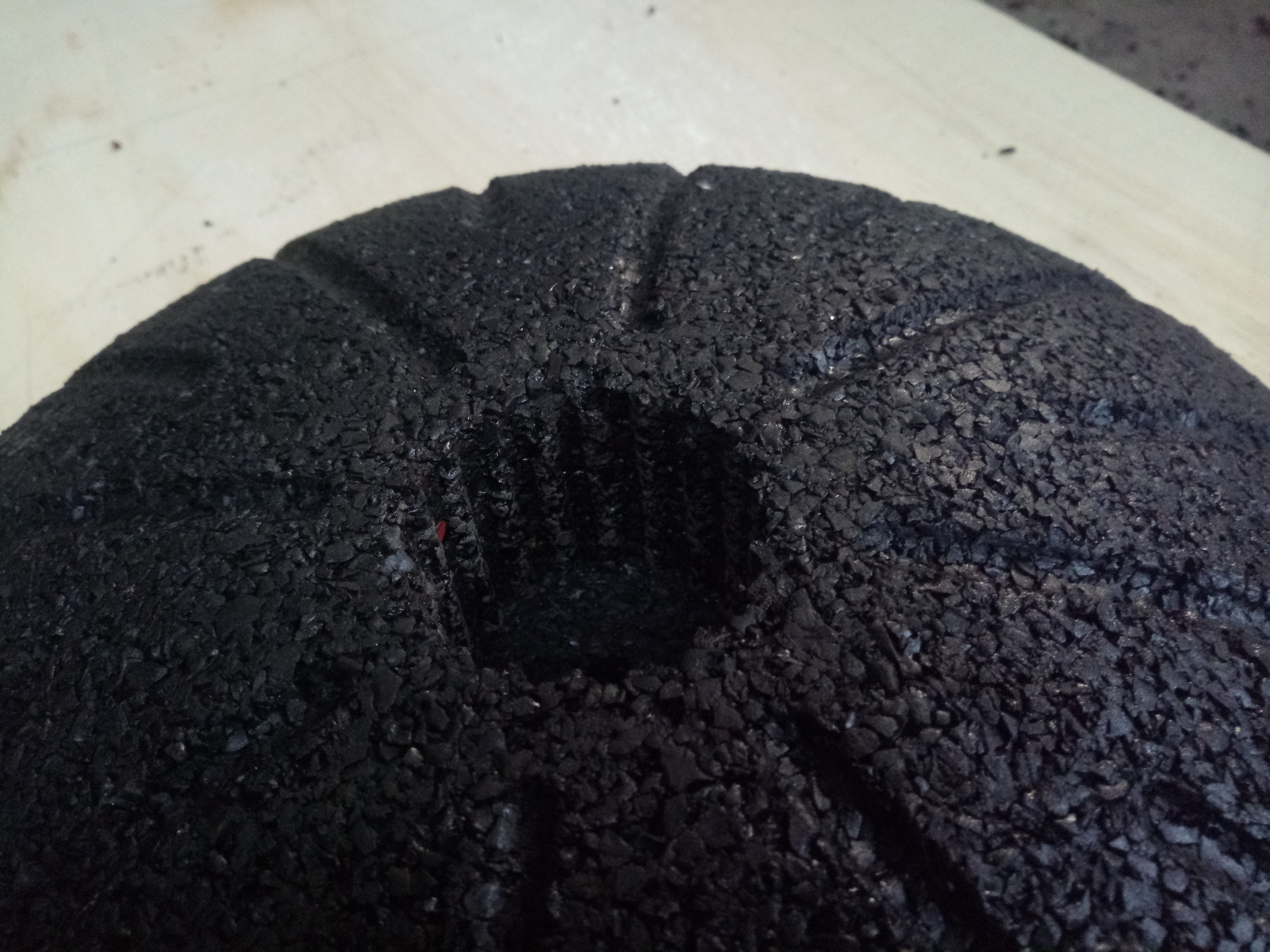 Non Slip Custom Rubber Products Black Pole Rubber Base 18x18 X1.8 Inches For Soccer Training