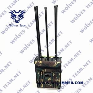 China 120W High Power 20-70Mhz VHF UHF 2G 3G 4G Wifi 8 bands Backpack Jammer factory