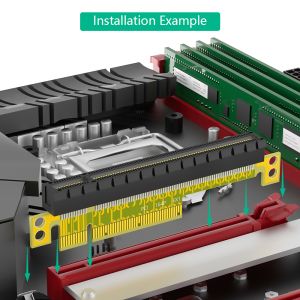 PCI Express 8X to 16X Riser Card 107mm Black PCB