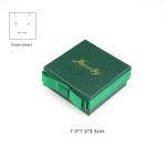Luxury Green Color Rigid Cardboard Gold Logo Set Jewelry Gift Box With Ribbon