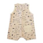 2023 summer Hot sale 100% organic cotton printed animal knitted newborn baby