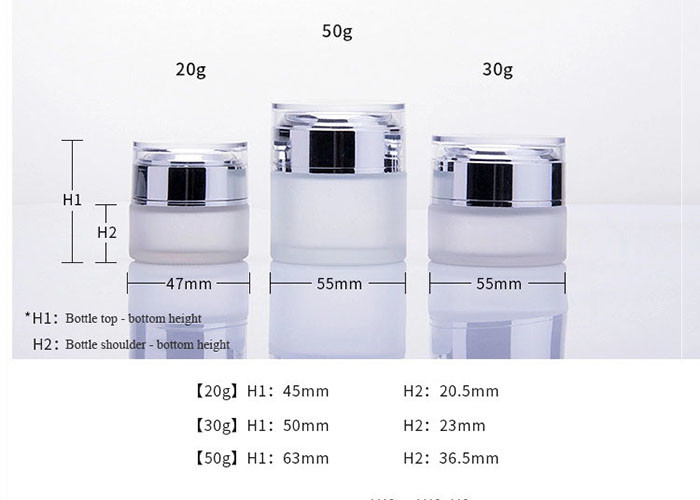 Round Cosmetic Glass Bottles / Glass Lotion Bottles With Pump