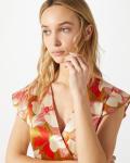 Boho Hibiscus Wrap Maxi Women Dress