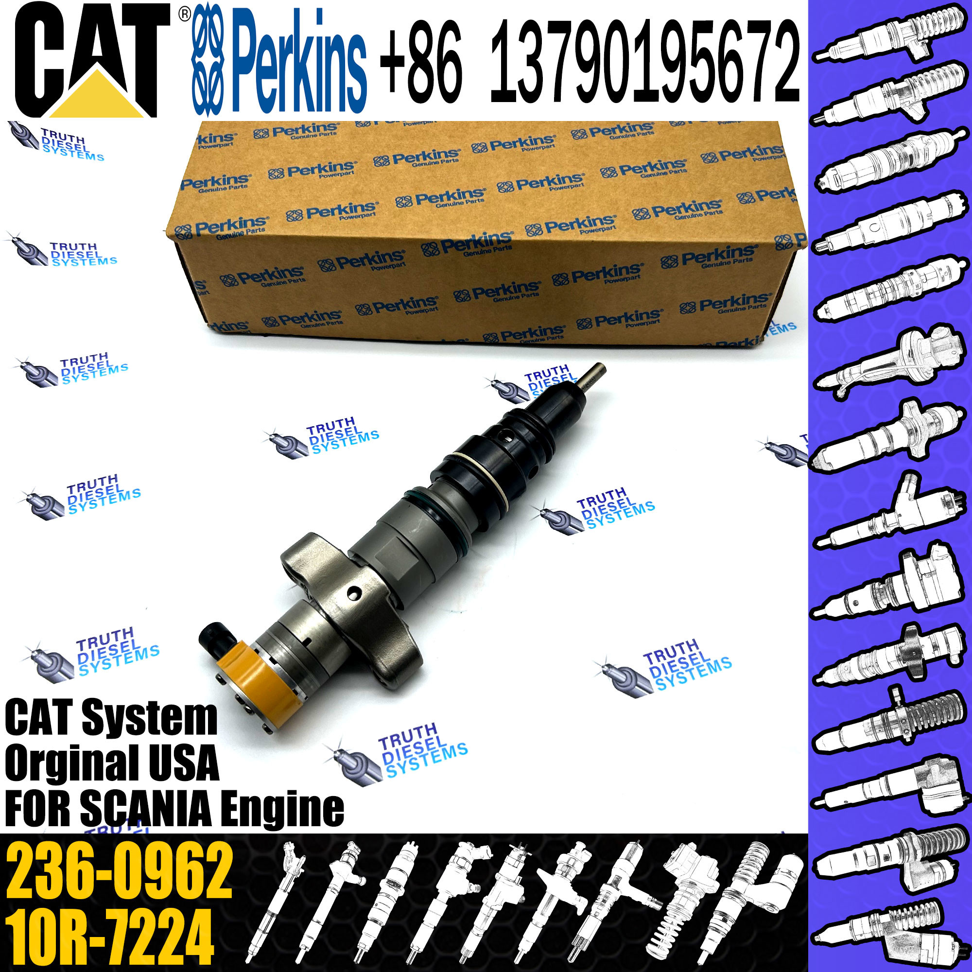 C9 fuel injector 236-0962 2360962 268-1835 for 330C injector