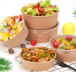 High speed disposable kraft paper soup cup paper bowl porridge bucket popcorn