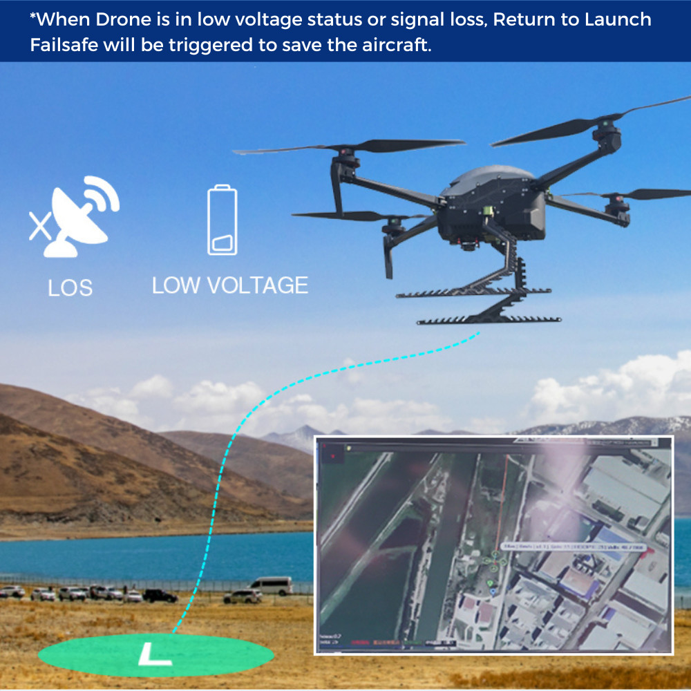 3D Mapping UAV Drone 15kg Take Off Weight 3kg Payload Drone 80minute Flight Time HXN1-R