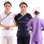 wholesale new style stretchy medical scrubs sets nurse uniform Custom V neck