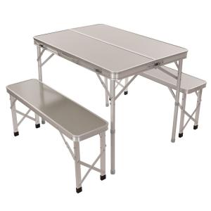 China Folded Outdoor Garden Patio Portable Aluminum Camping Dinning Table and Chair Set for Barbecue Beach Picnic factory