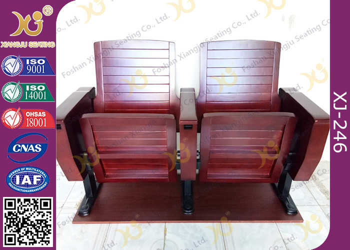 Indoor Church Auditorium Seating With Soft Polyurethane Foam Padded
