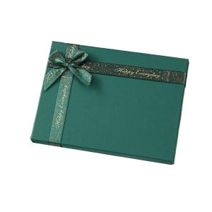 China Custom Christmas Gift Box Large Lid Bottom Box Packaging Bow Holiday Ribbon Luxury Unique Holiday Party Gift Box factory