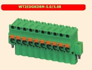 Custom Pcb Wire Terminal  Block 26－14 Awg WT2EDGKDA-5.0/5.08