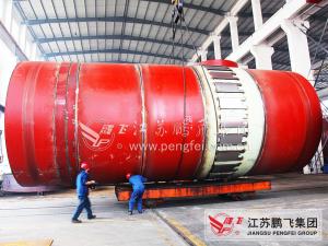 China 16m domestic Waste Treatment 80 tons Per Hour Rotary Kiln System factory