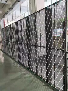 China Lightweight High Resolution Transparent Glass LED Screen Wide Viewing Angle factory