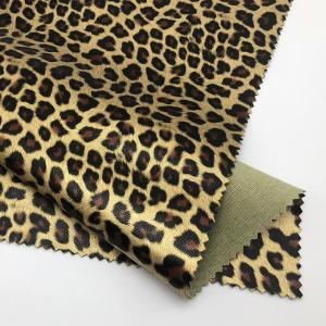 China Leopard Print Garment PU Leather Water Resistant 0.6mm Thickness Customized factory
