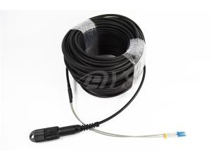 China Black Waterproof ODLC / PDLC Fiber Optic Patch Cord , High shock factory
