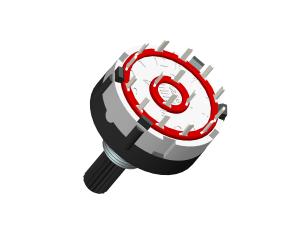 China 26mm Electronic Rotary Switch Multiple Positions For Channel Control factory