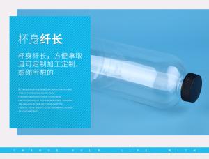 China 350ml Clear Plastic Bottles PET beverage drinking water with cap factory