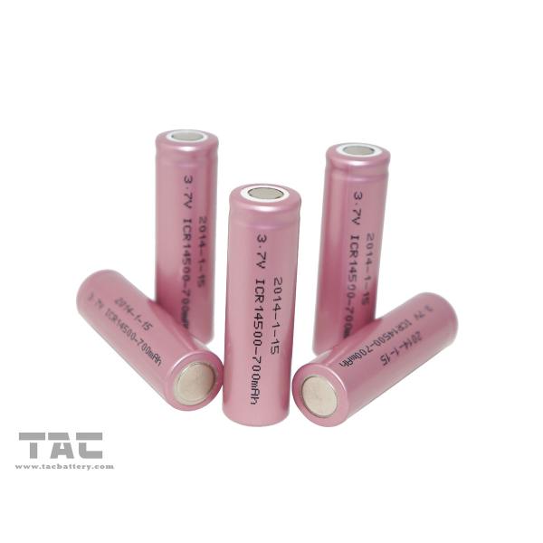China AA Rechargeable Batteries 700mAh Lithium ion Cylindrical ICR14500 Cell factory