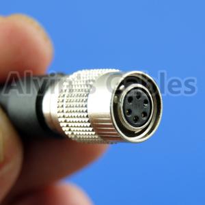 China CCD Grey Basler Camera Audio Cable Connectors Female Connector 6 Pin Hirose HR10A-7P-6S factory