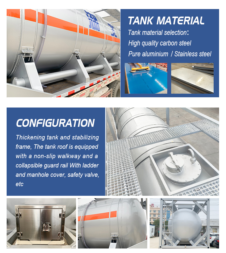 Aluminum Alloy ISO Tank Container Capacity 28000 Liters 30FT Transport Tank Container