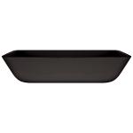 Acid Matt Tempered Glass Sink Dark Grey 20inch Black Counter Top Basin