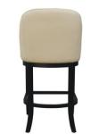 Solid wood frame white pu/leather upholstery American style wooden barstool