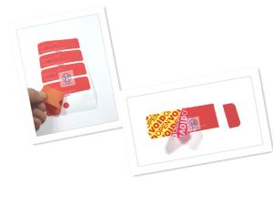 China High Residue OPENVOID Anti Theft Sticker Labels For Electronic Meter factory