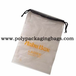 0.16mm Thickness Frosted EVA Plastic Drawstring Bags