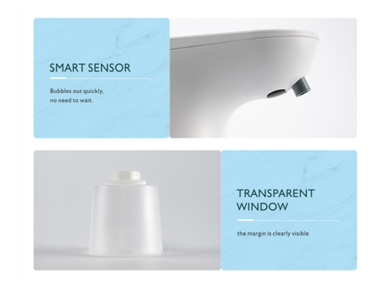 FCC Countertop Touchless Hand Sanitizer Dispenser 250ML Washroom ABS