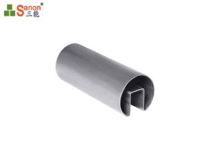 China Single Oval Slot 304 Ss Tubing Balcony Railing Welded Pipe For Handrail factory