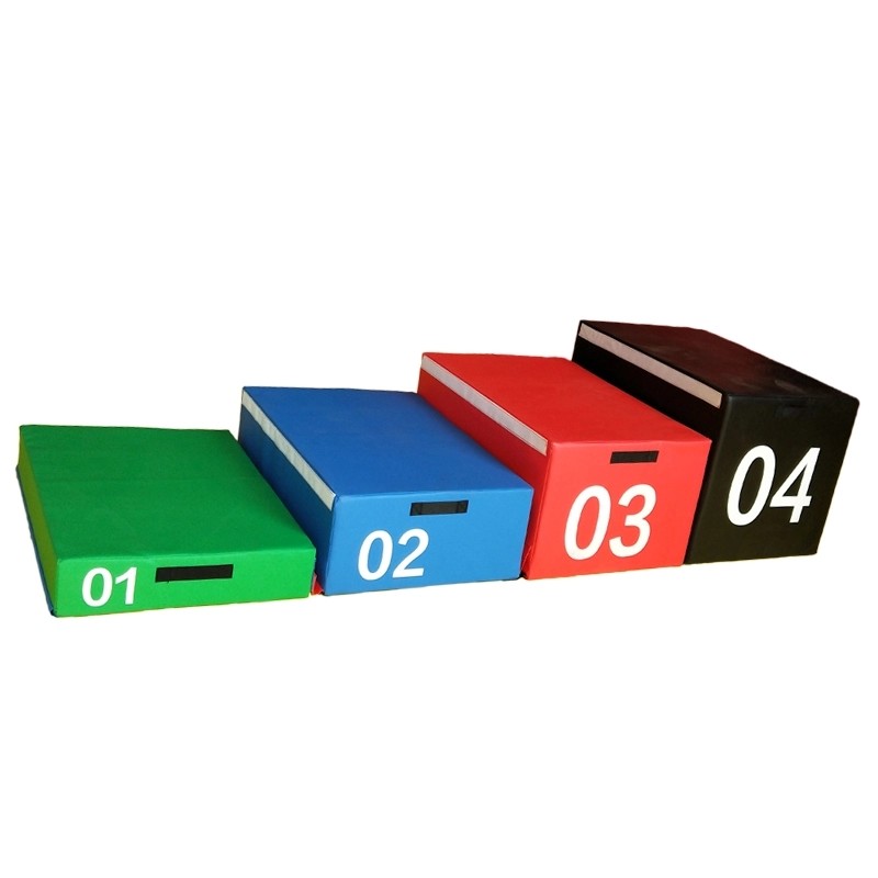 Colorful Soft Play Gym Equipment , Plyometric Jump Box PU Leather Foam Rust Proof