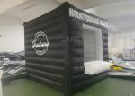 Black Small Inflatable Advertising Tent Oxford Cloth Logo Printing