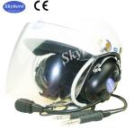 Black Pilot helmet light Aviation helmet high quality aircraft helmet black