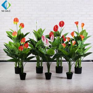 China Customized Faux Potted Plants , 1m Height Potted Artificial Calla Lily on sale