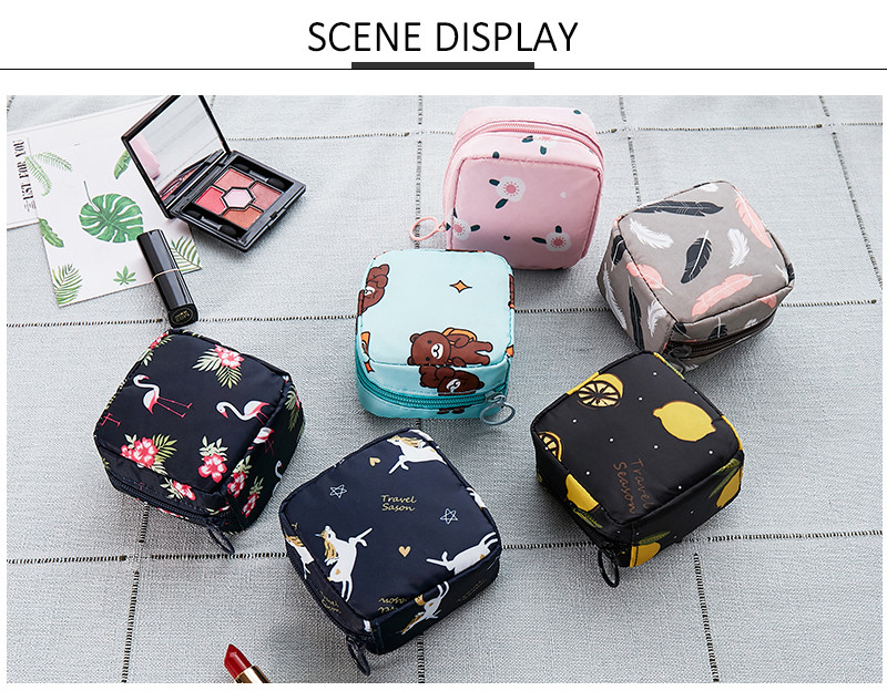 Zippered Multifunction Polyester Waterproof Make Up Bag