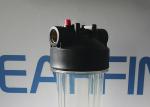 20'' food grade clear plastic water filter housings with 1'' inlet/outlet brass