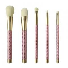 China Premium Eyeshadow Makeup Brush Set 5 Pieces Synthetic For Powder Blush factory