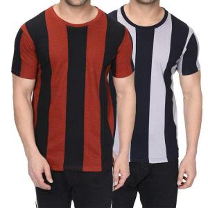 China 180 Gram Vertical Striped Tee Shirt , Mens Casual T Shirts Size XS - XXXXXL factory