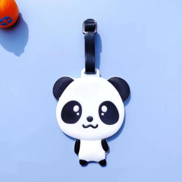 2-Pack Cute Silicone Luggage Tag With Name ID Card for Suitcases Non-Toxic Customized Welcome