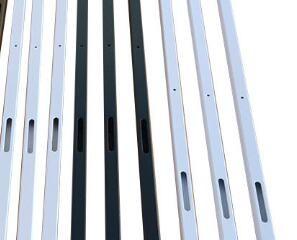 China Heavy Duty Aluminium Uprights 20x20x2mm For Aluminium Burglar Trellis Gate factory