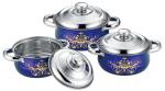 Food Grade Ss Kitchen Cookware Sets 6pcs Colorful 16cm To 20cm Sauce Pot