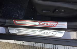 China New Hyundai Tucson 2015 2016 Stainless Steel Side Door Sill Scuff Plates factory