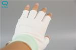 Cleanroom Seamless Knitted Work Gloves Half Finger Gloves With Great Dexterity