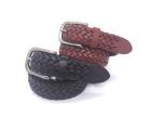 Mens Business Casual Cow Leather Bradied Belt Without Holes