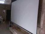 CE UL Certificate Automatic Projection Screen 133" 16:9 Digital Projector Fabric