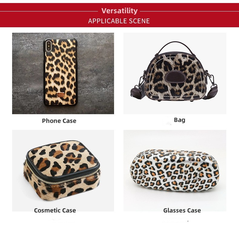Versatile Soft PU Synthetic Leather Leopard Print Elastic Bottom