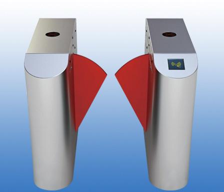 Wide Lane Entrance Flap Barrier Gate RS485 Communication 2 Door Access