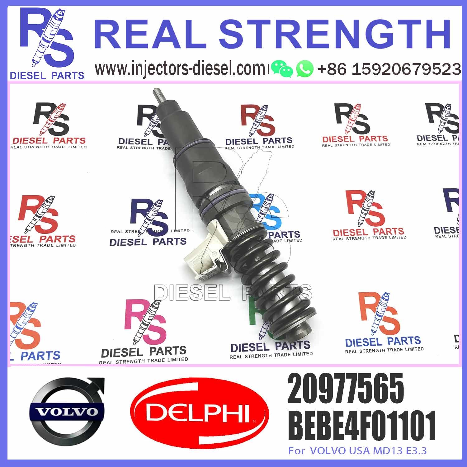Diesel Fuel Common Rail Injector 21244717 BEBE4F01102 20977565 For E3.3 E3.4 E3.5